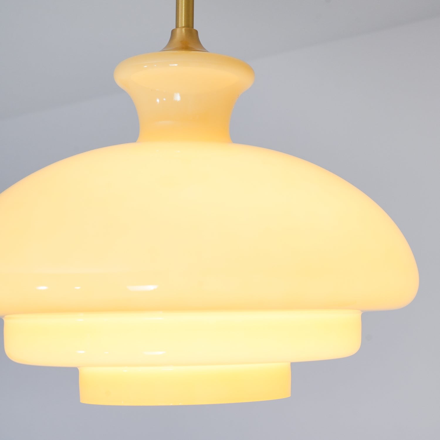 Round Yellow Stylish Simple Glass Pendant Lamp M520