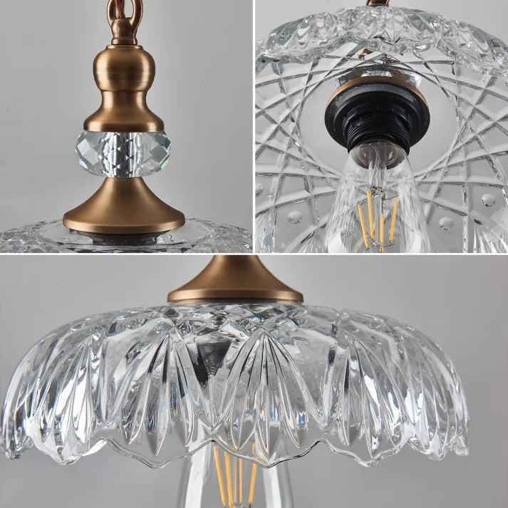 Mid Century Mini Kitchen Island Glass Pendant Light G38