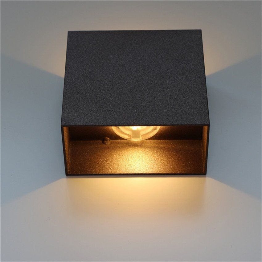 Aluminum Minimalist Style LED-6W Cube Wall Light For Bedroom