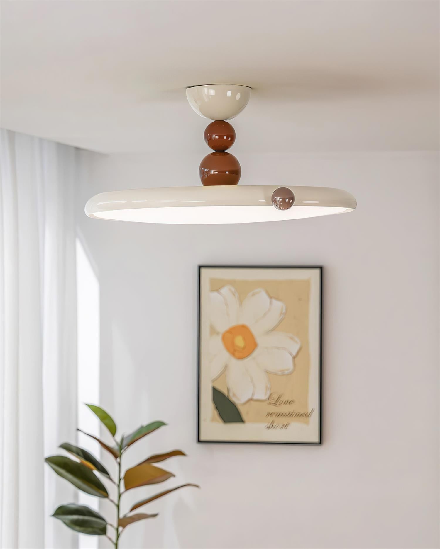 French Style Retro Round Flying Disc Ceiling Lamp M133