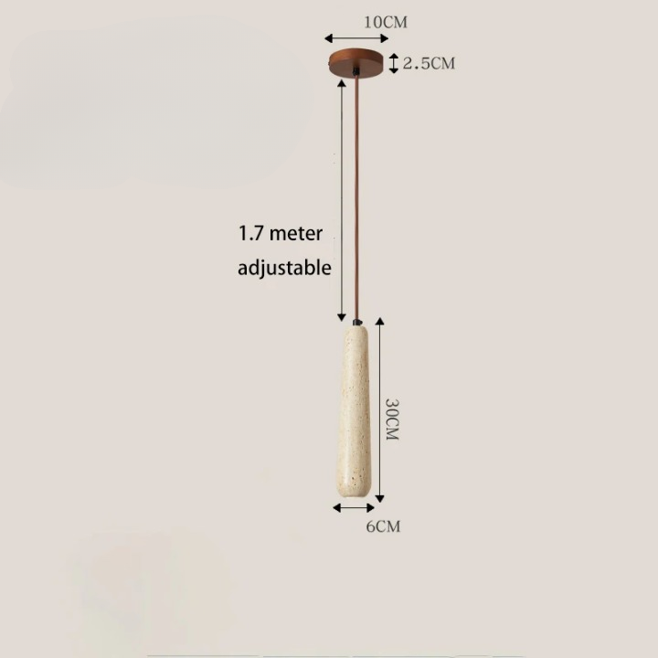 Travertine Tube Pendant Light T2146