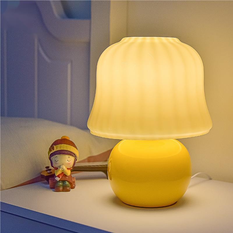 Vintage Cordless Mushroom Table Lamp
