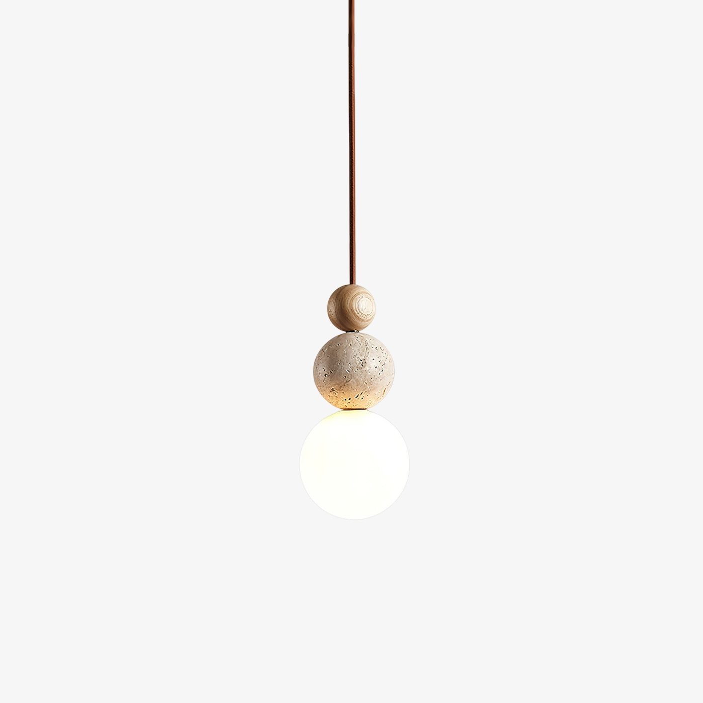 Modern Travertine Stone Globe Pendant Lamp G19