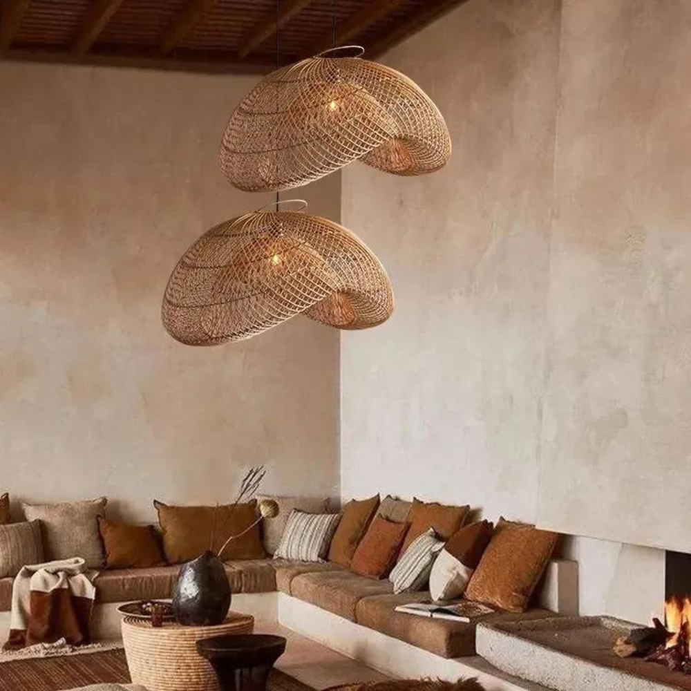The Alluring Rattan Essence of Wabi-Sabi Pendant Light T2056