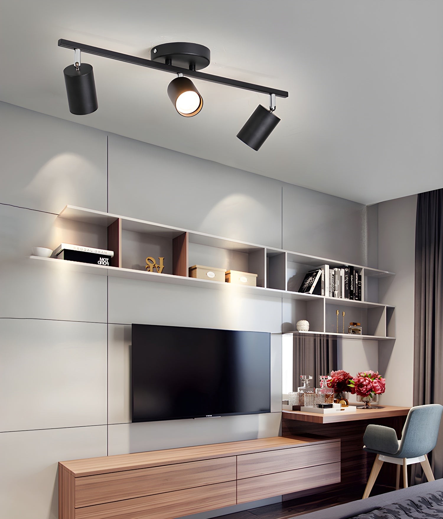 Row Of Multi-Head Metal Ceiling Lights M555
