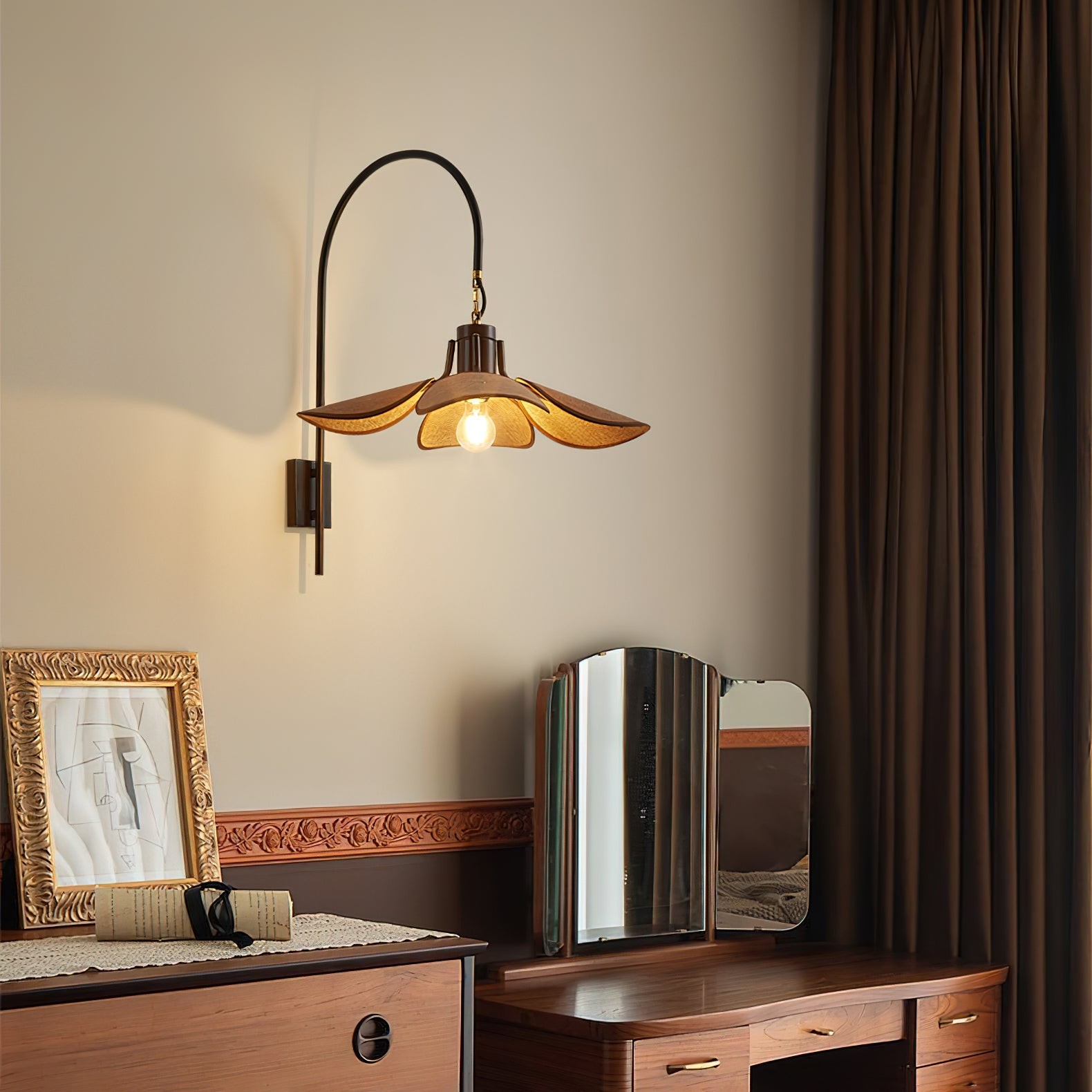 Retro Wabi-Sabi Style Petal Bloom Wall Lamp M517