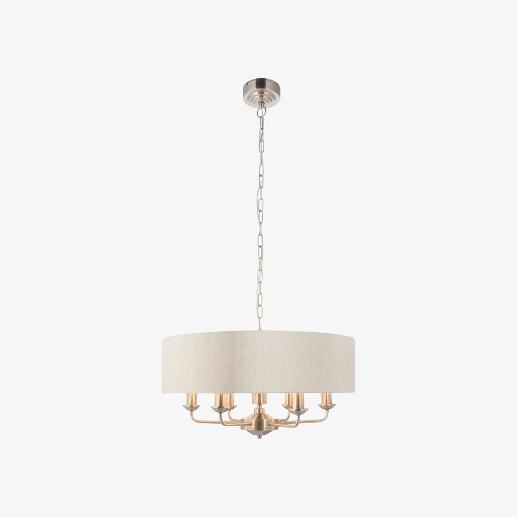 Tela Pendant - Elegant Linen Shades and Classic Dining Room Lighting T667