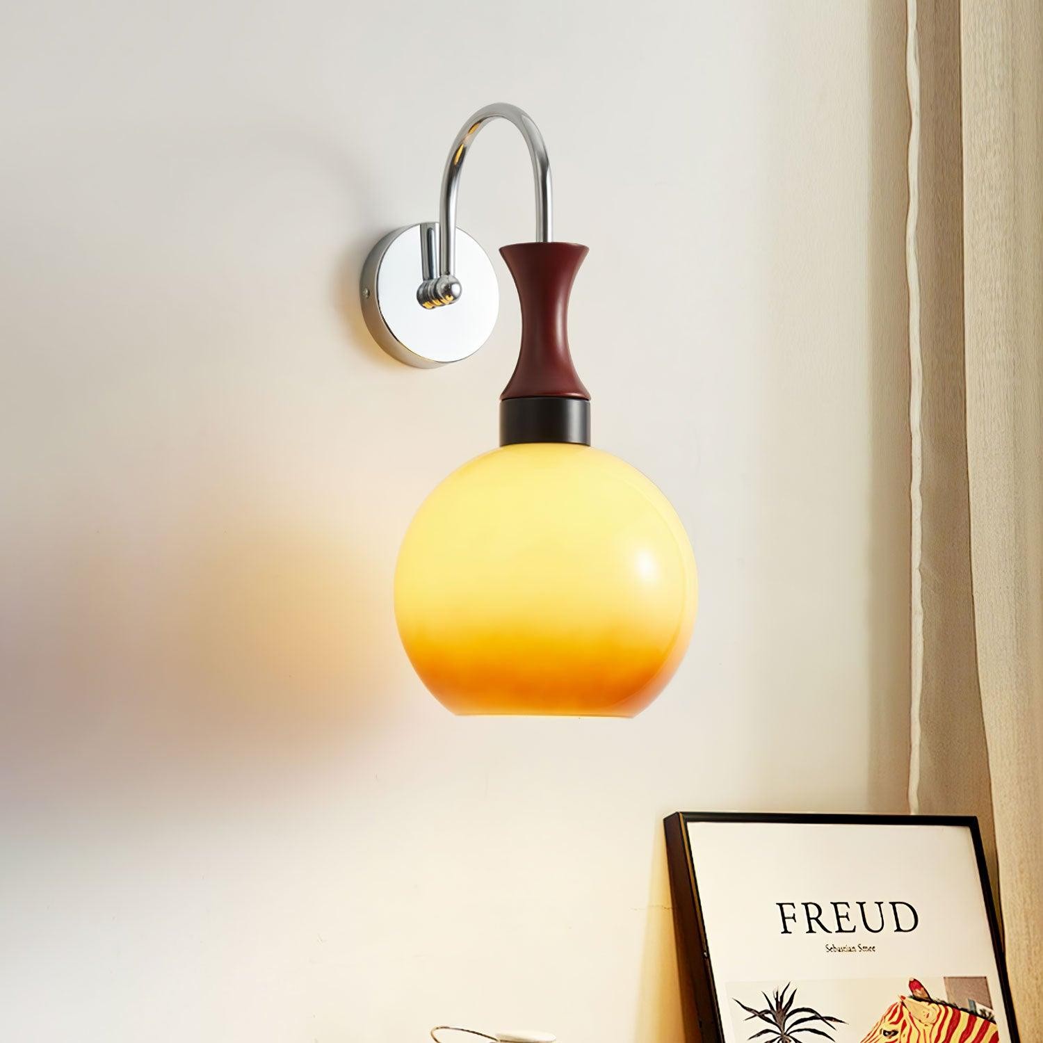 Spherical Yellow Wall Lamp M522