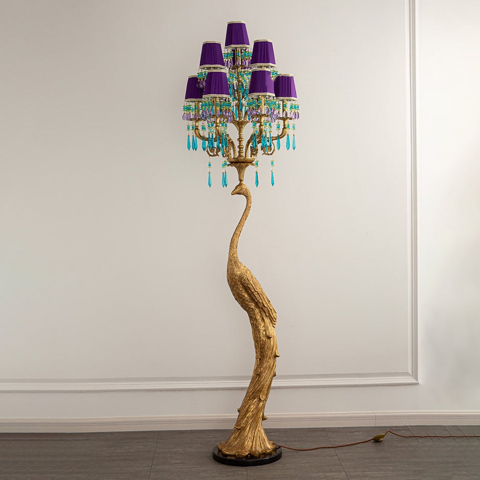Perky Peacock Floor Lamp T1985