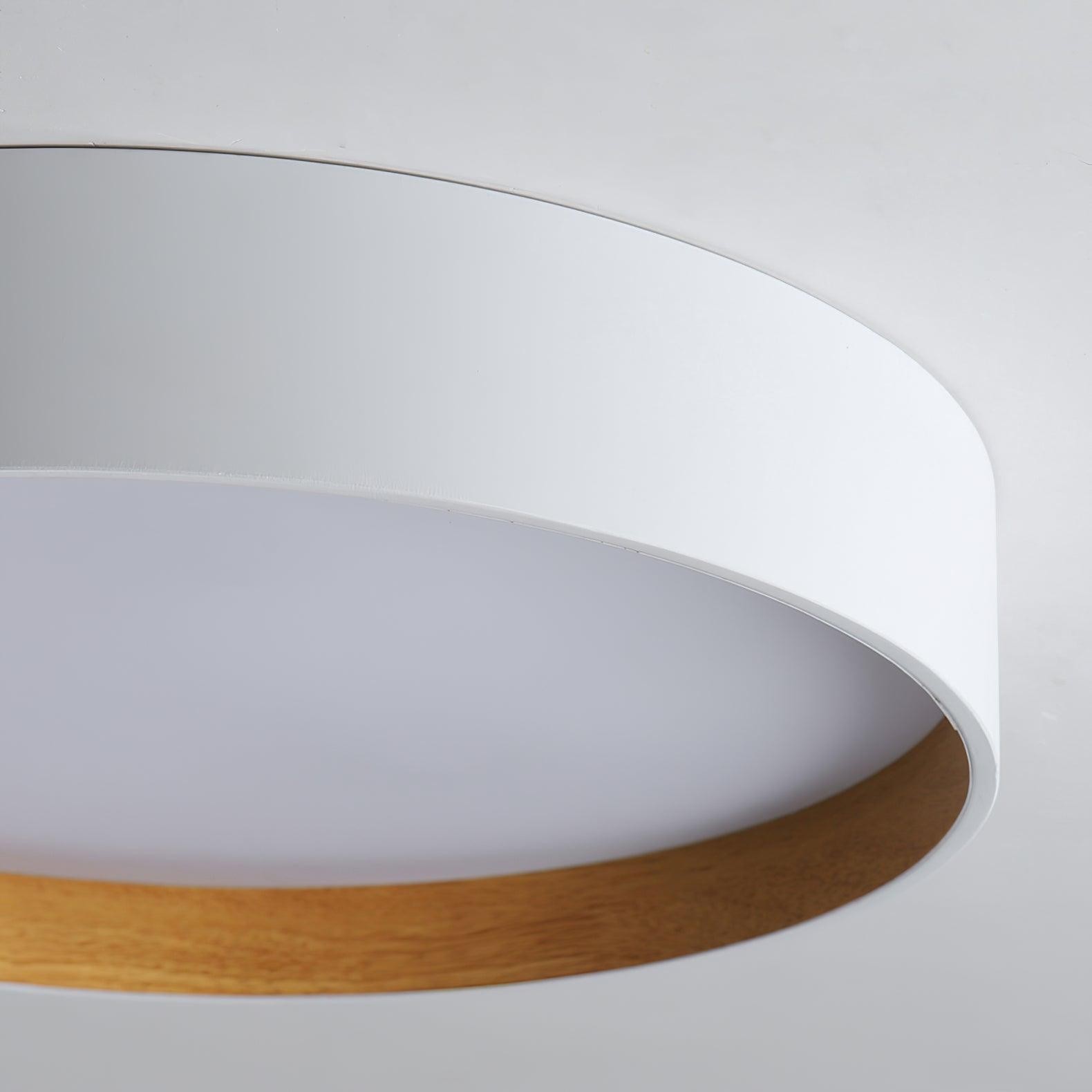 Japanese Minimalist Creative Wood Grain Round LED Ceiling Lamp M321