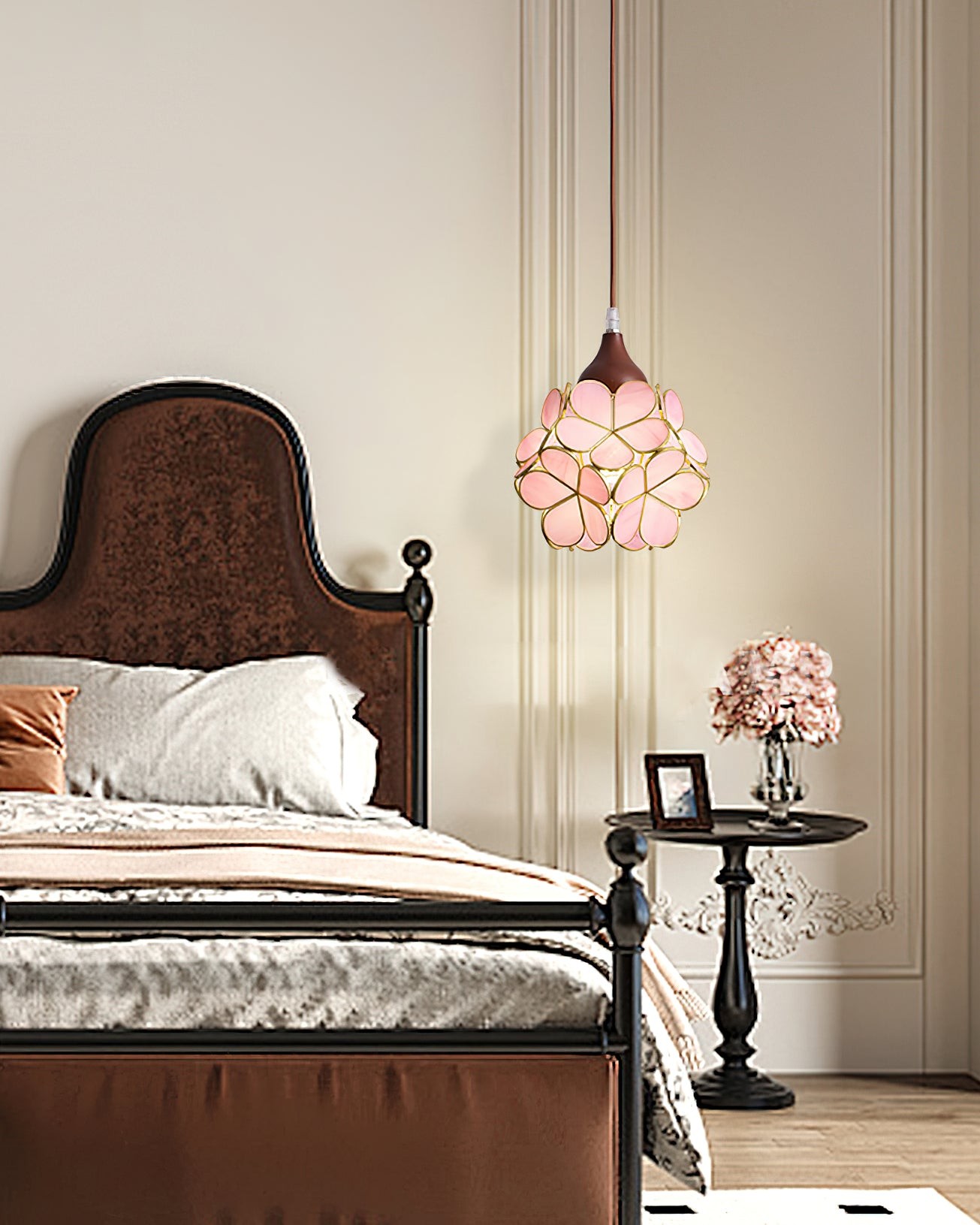 French Creative Pastoral Style Flower Pendant Light M136
