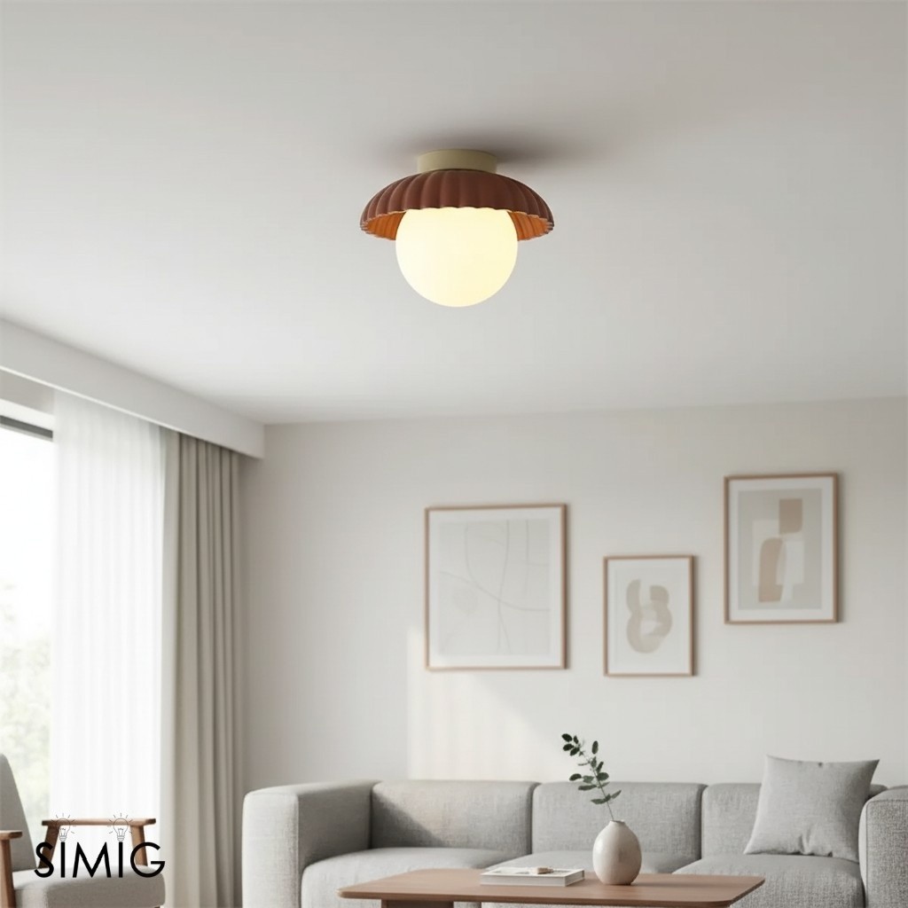 Alien Cream Glass Ceiling Light - Modern Nordic Ceiling Fixture M77