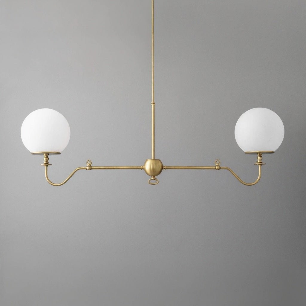 Glorica Glass Brass Chandelier Lighting - Contemporary Glass Multi-Light Hanging Fixture T405