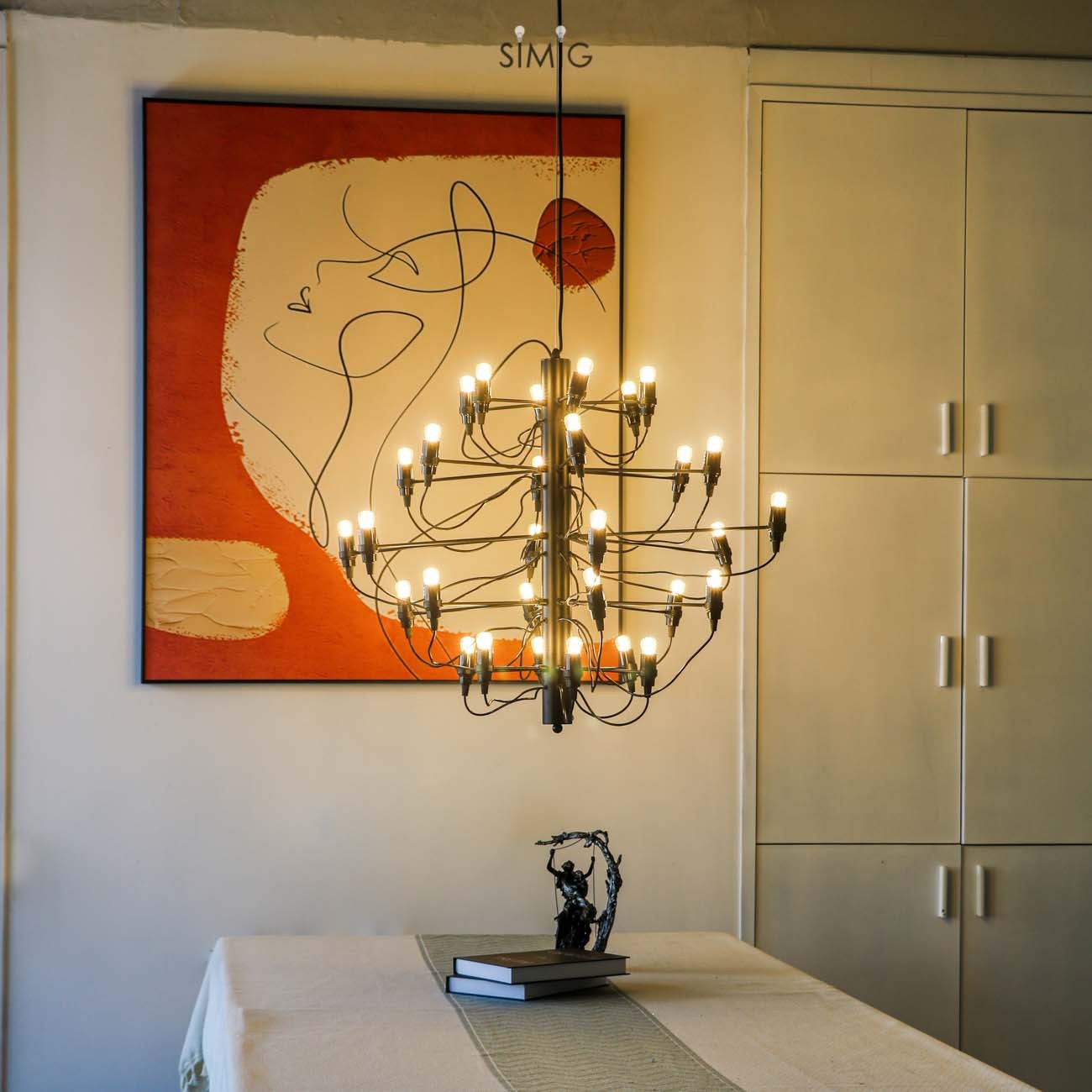 Tendrila Multi-Light Chandelier - Industrial Style Pendant Light for Dining Room