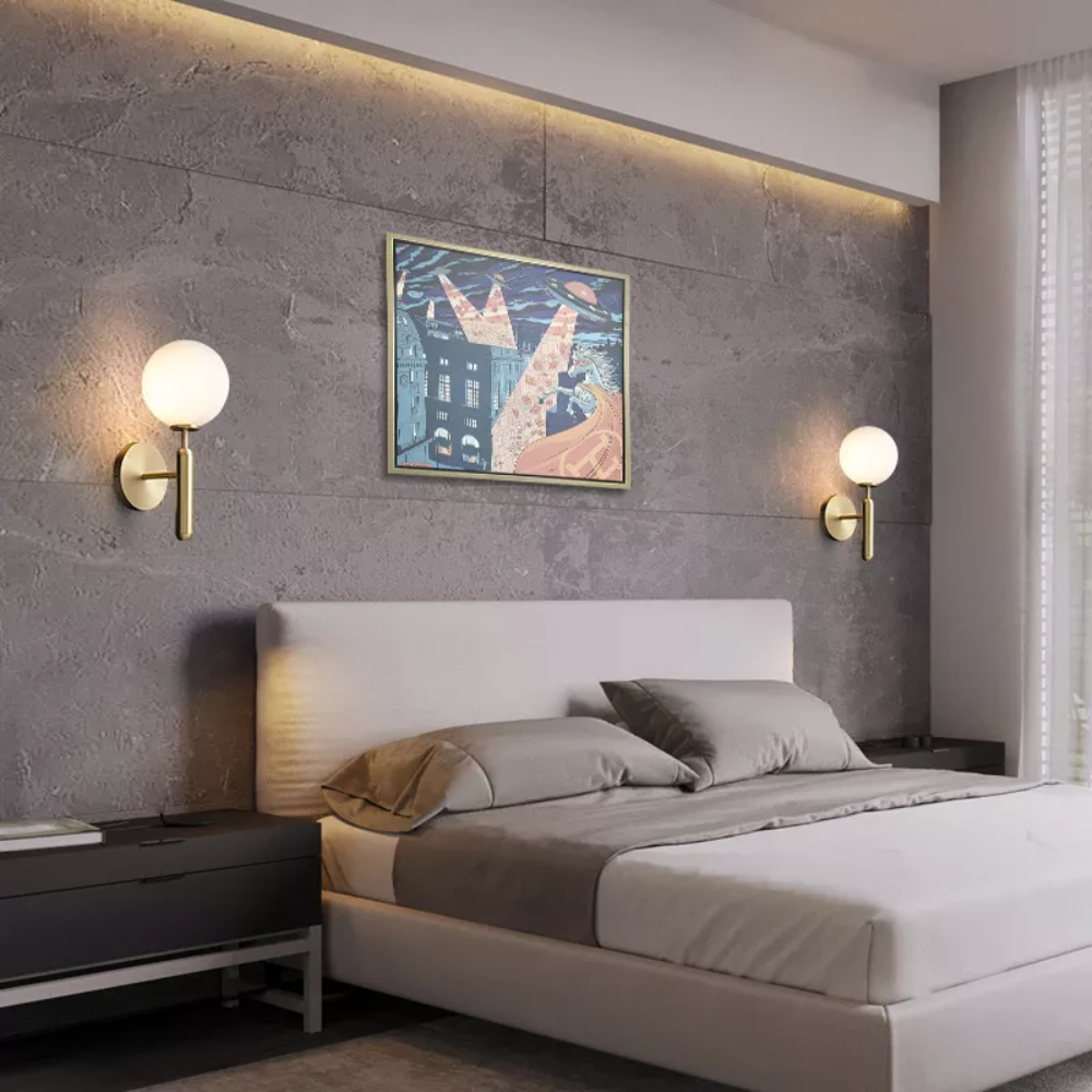 Milky Glow Modern Metal Wall Lamp T2015