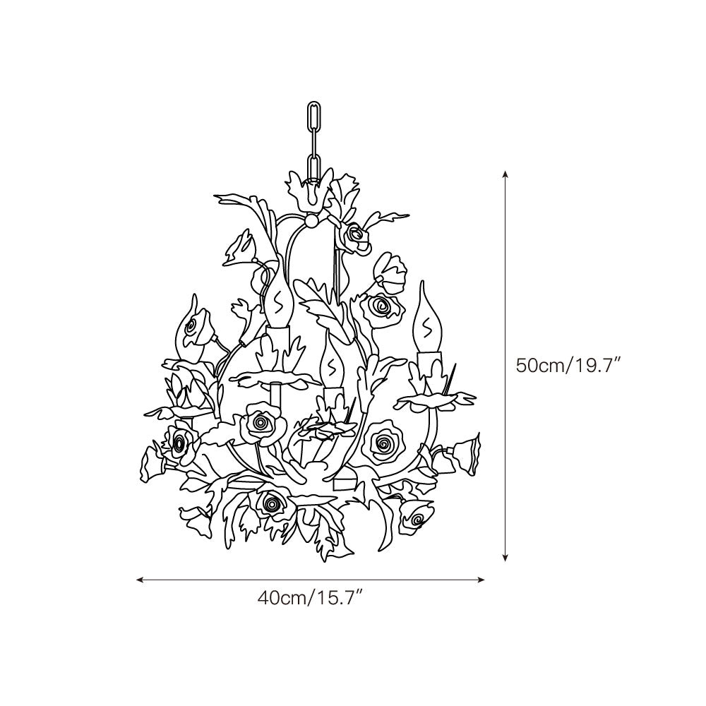 Ceramic Rose Chandelier T1897