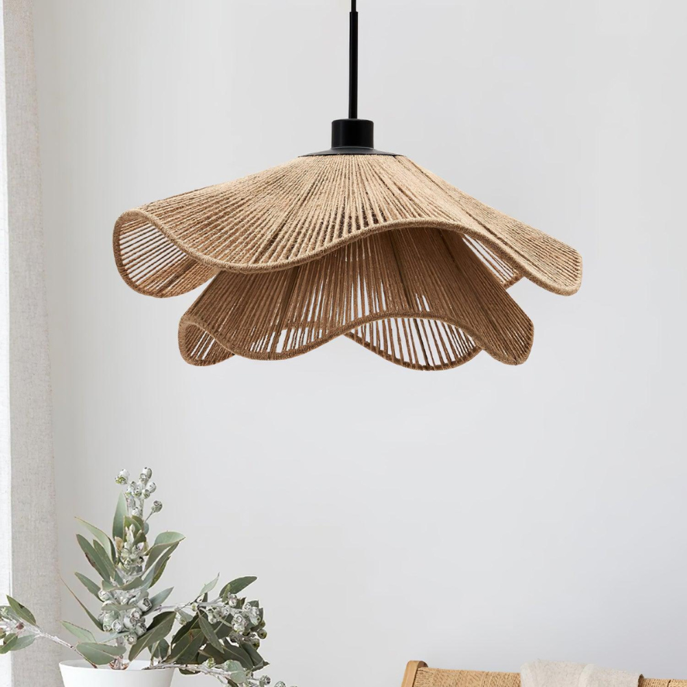 Cape Points Boho Natural Jute Fiber Pendant Light T2062