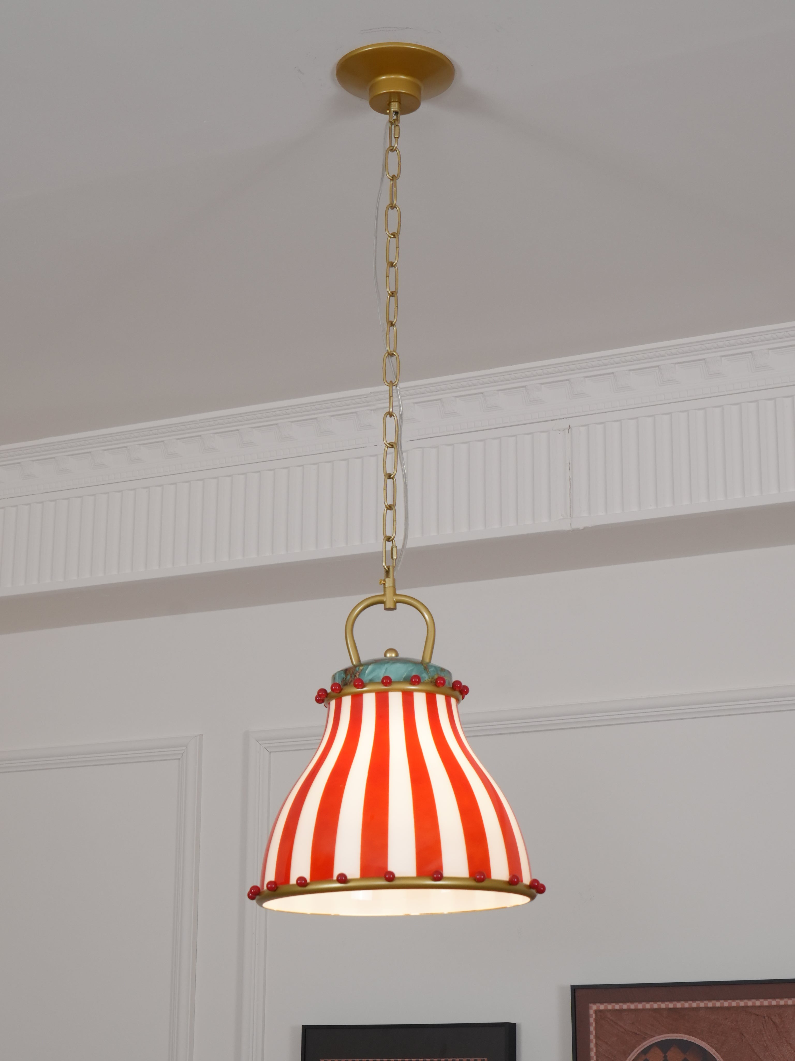 Festilo Circus Striped Glass Pendant for Dining & Living Spaces M66