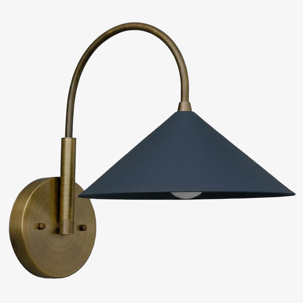 Curva Elegant Arc Cone Wall Sconce - Contemporary Reading Nook Wall Lighting T394