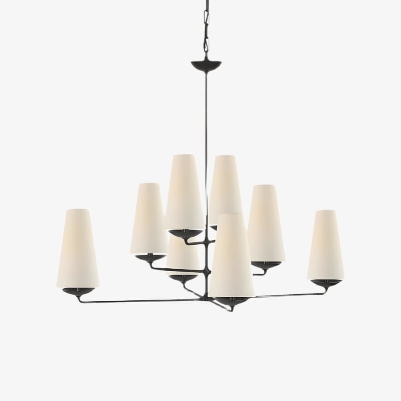 VertiFount Chandelier – Layered Metal Design for Open Interiors T566