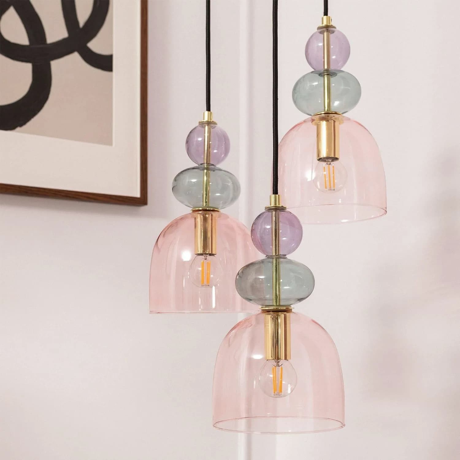 Contemporary Glass Lamp – Soft Glow for Modern Interiors S243