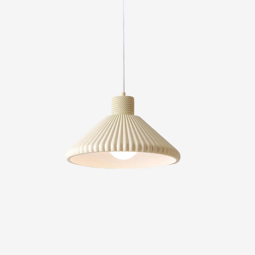 Cream Style Cone Striped Pendant Lamp M229