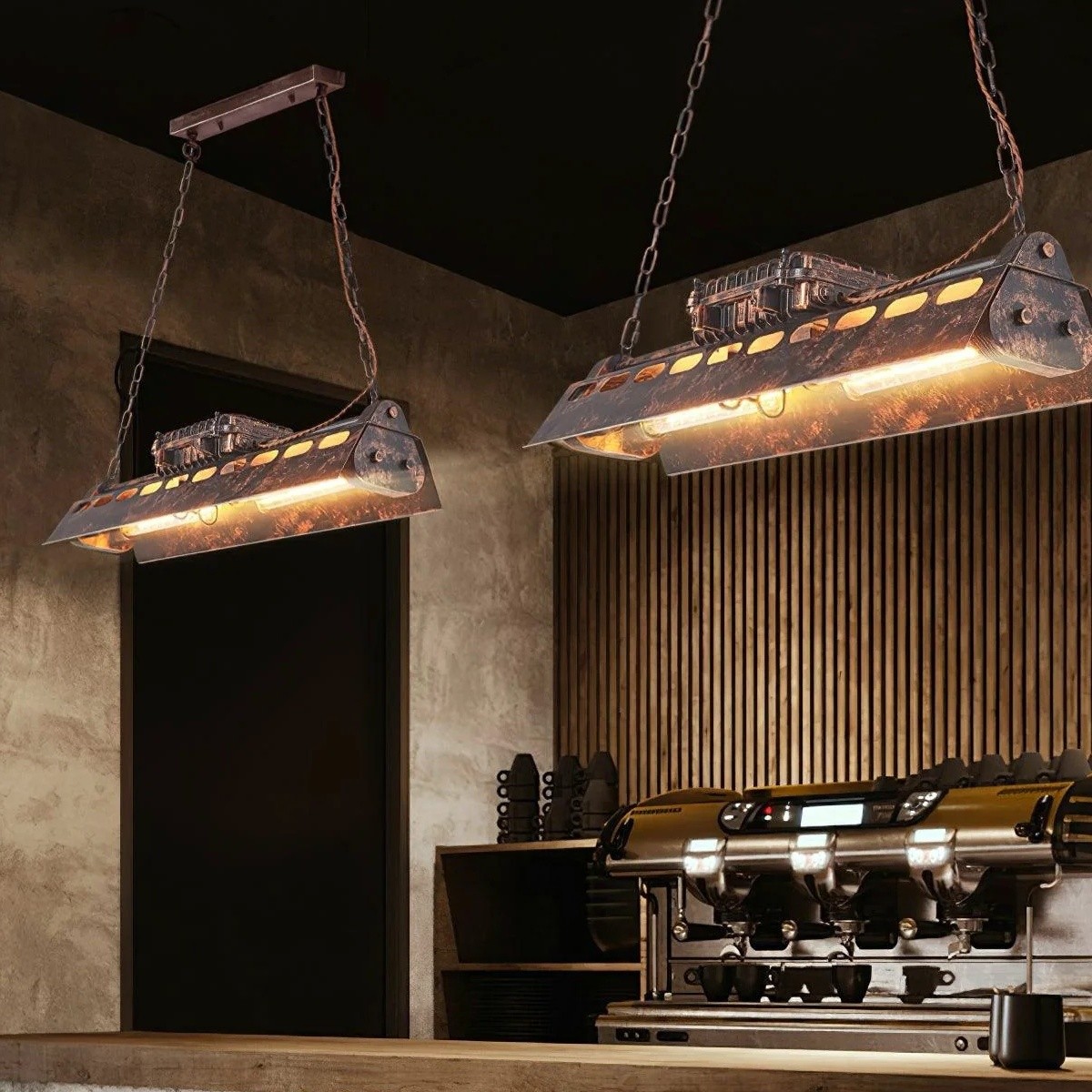Vintage Industrial Loft Chandelier - Steampunk Style Lighting S222