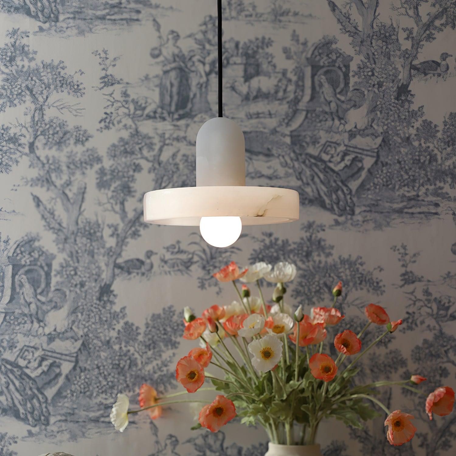 Elegant Creative White Alabaster Pendant Light G10