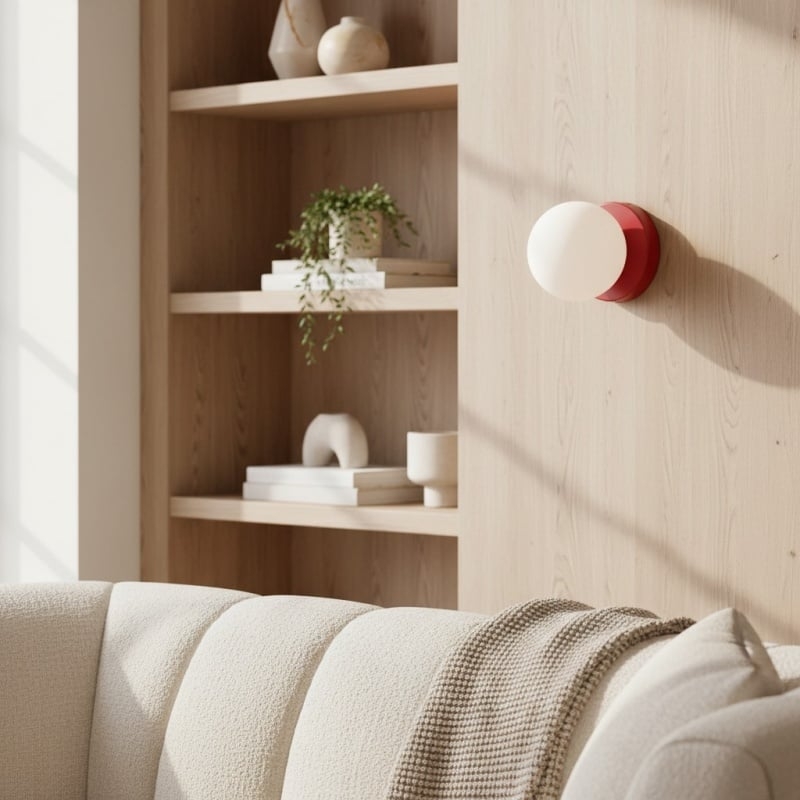 Nuevola Round Wall Lamp - Modern Metal and Glass for Hallways and Living Rooms T528