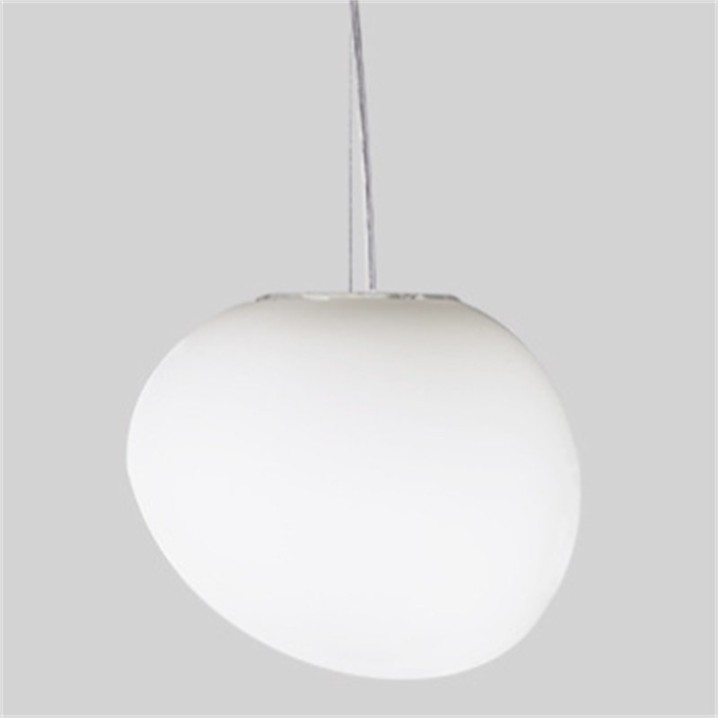 Pebble Orb Deco Milk Glass Pendant Light S161