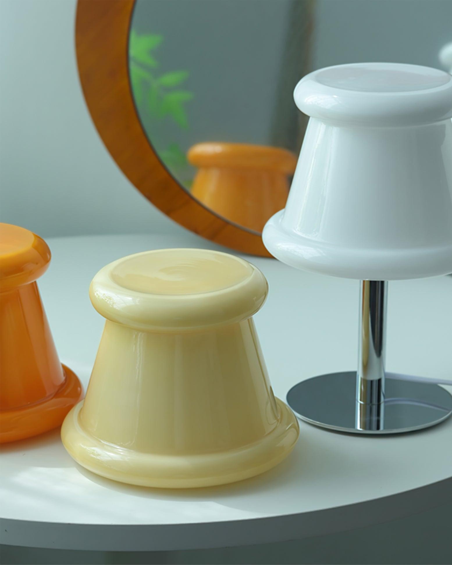 Cream Creative Irregular Cylindrical Table Lamp M533