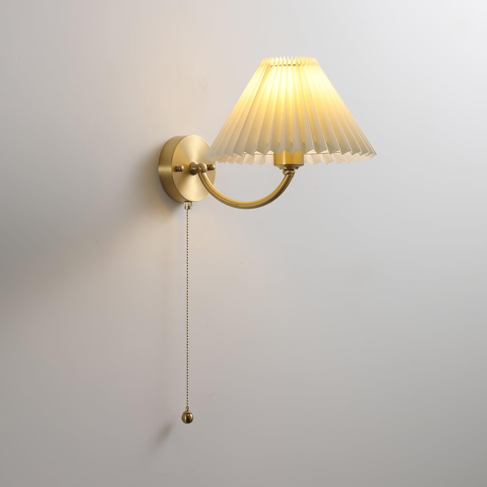 Modern Minimalist Luxury Fabric Brass Wall Lamp For Living Room M331