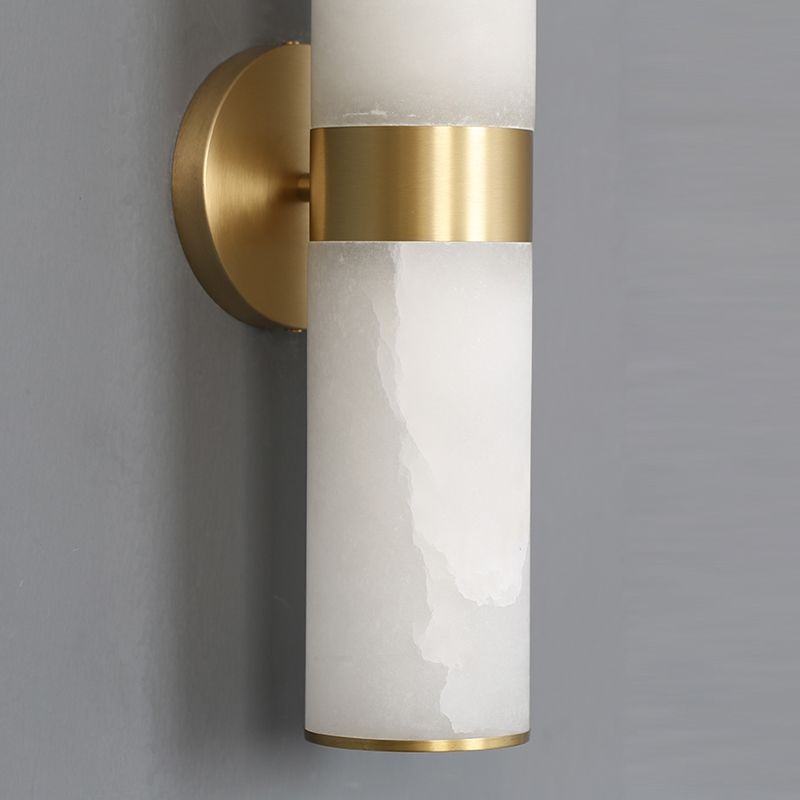 Modern Double Head Metal Brass Stone Vanity Wall Lamp M67