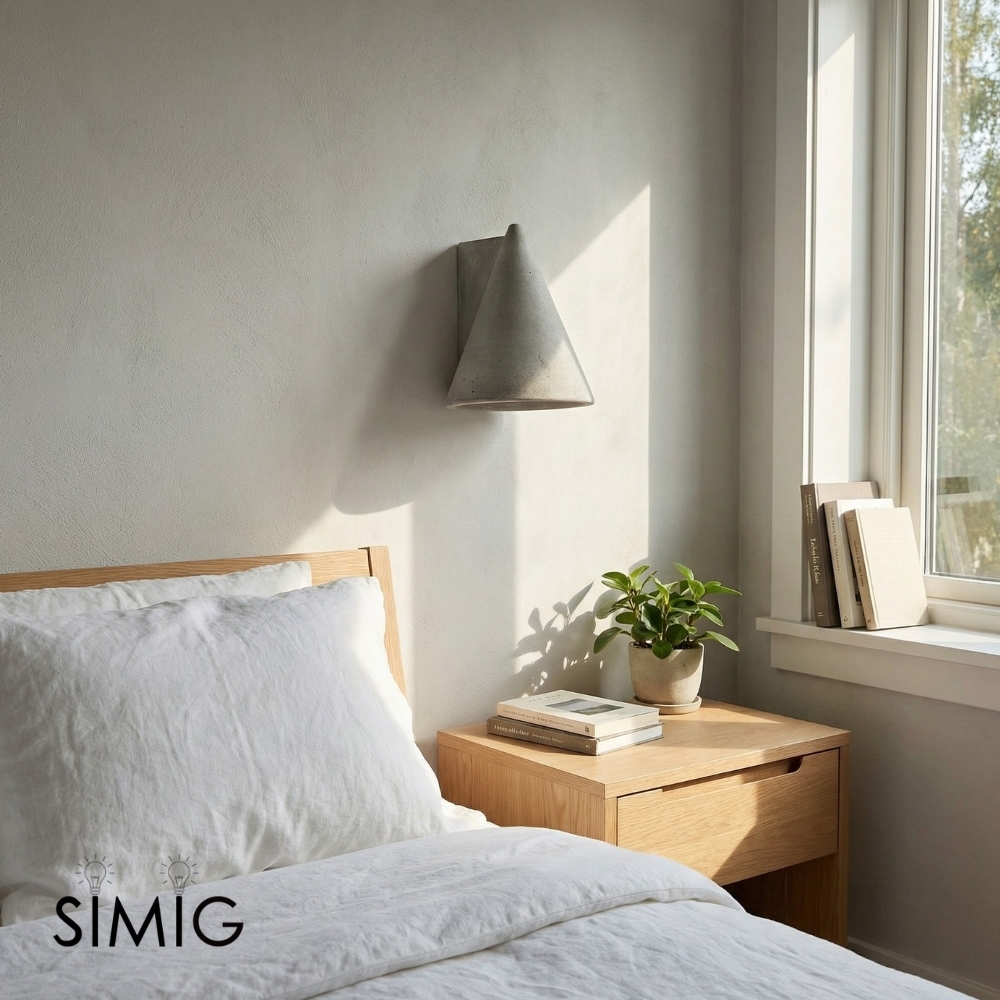 Concrellia Tapered Concrete Wall Lamp Modern - Bedroom Ambient Light T1128