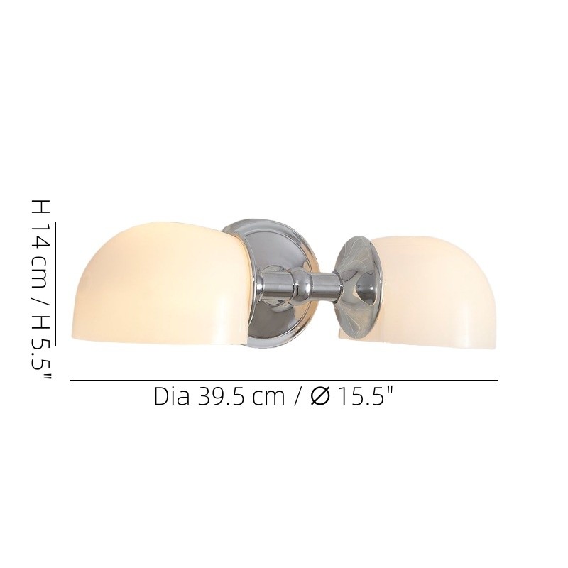 Modern Mercer Double Horizontal Metal Wall Sconce T145