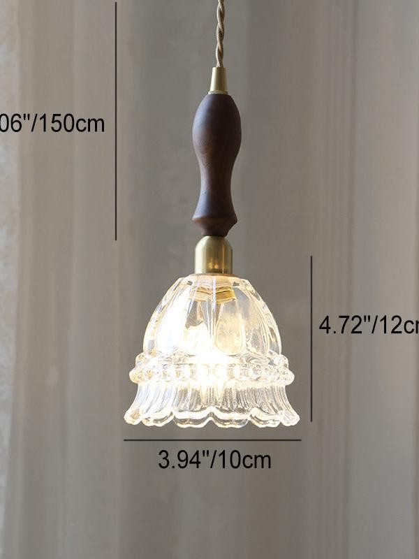 French Pastoral Jellyfish Glass Pendant Light G67
