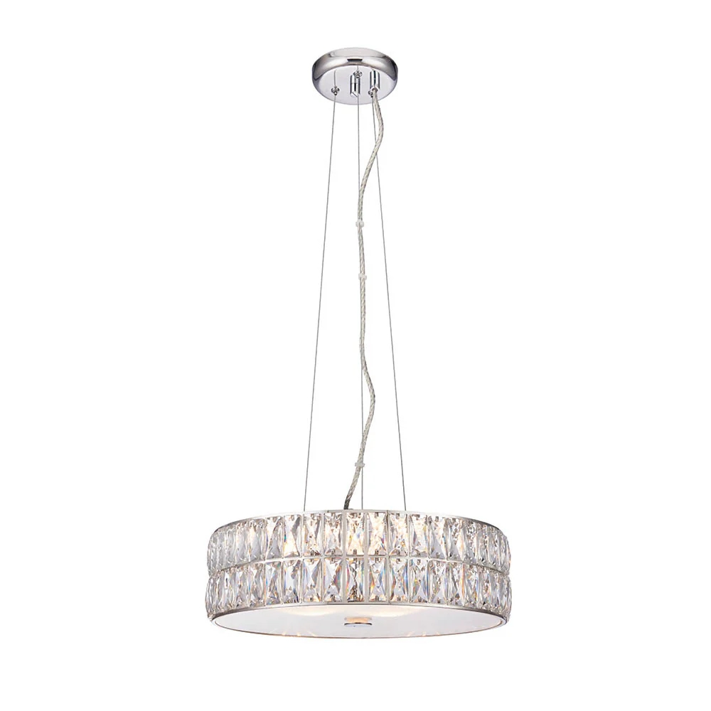 Glomara Style Geometric Crystal Pendant Light - Glamorous Dining Room Centerpiece T968