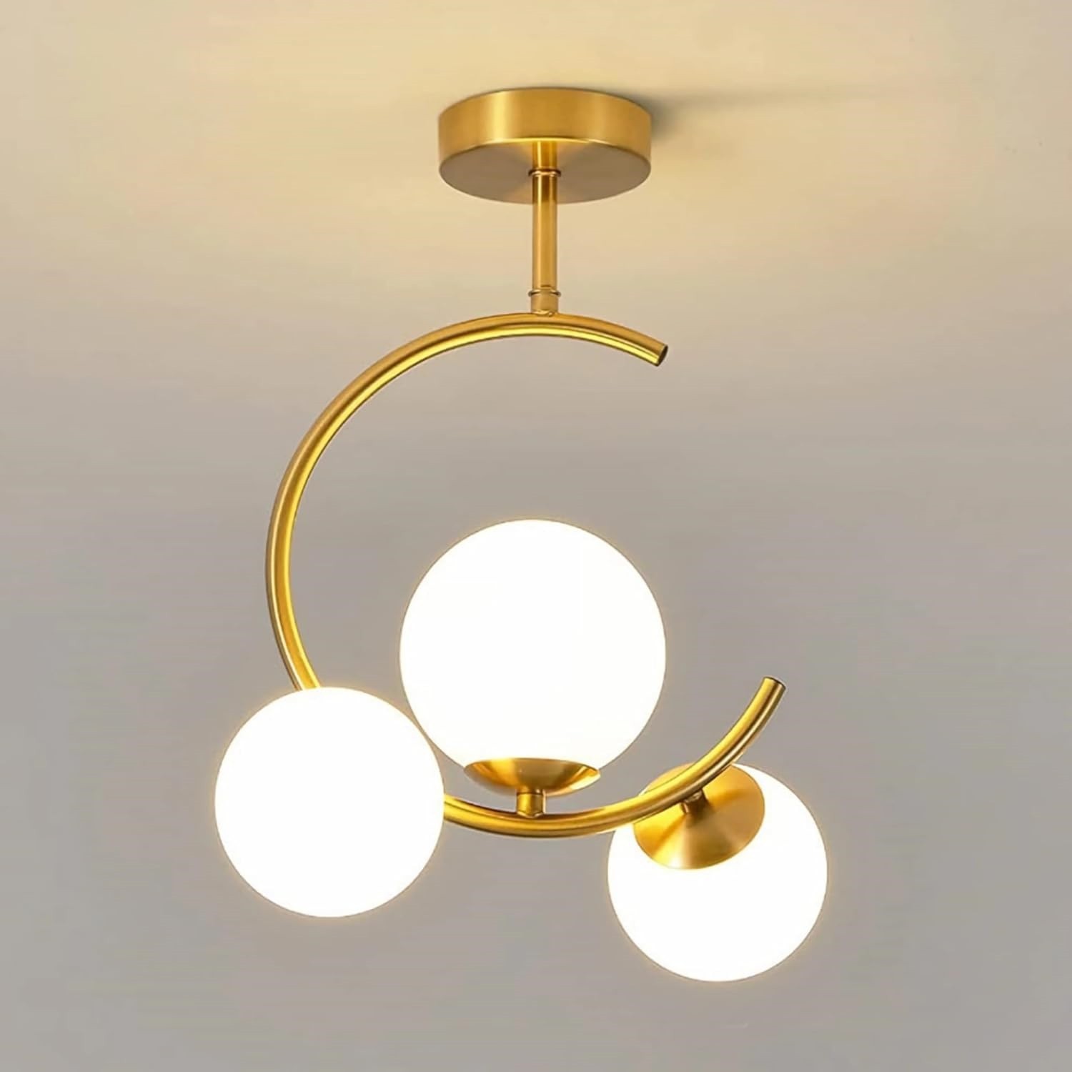Scandinavian Modern Glass Molecular Chandelier S68
