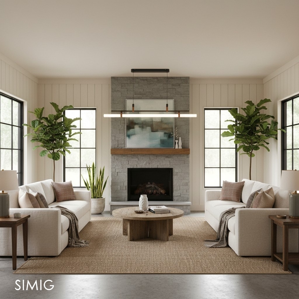 Contemporary Minimalist Bar Pendant Lamp for Living Areas S371