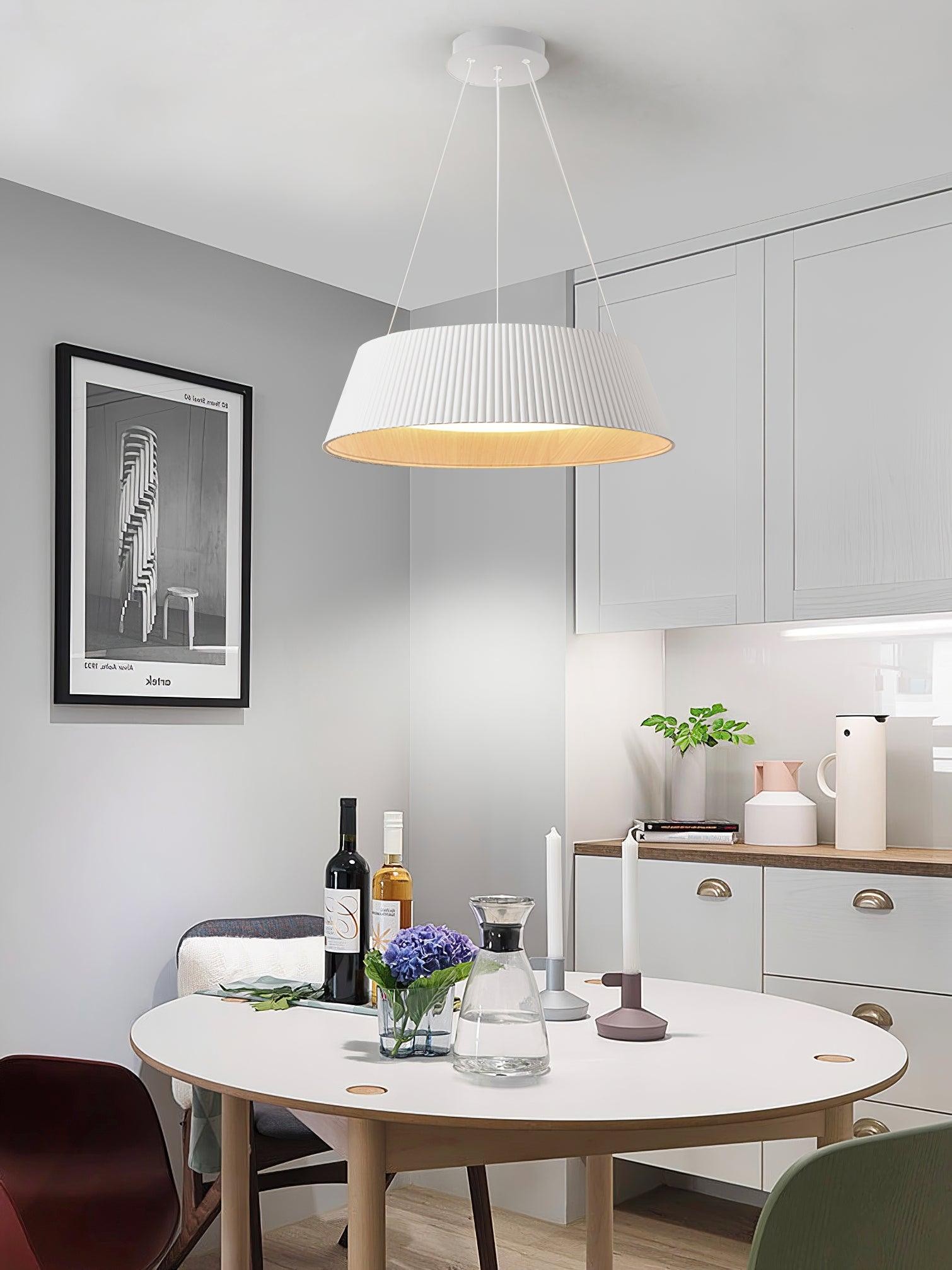 Minimalist Corrugated Lampshade Bedroom Pendant Lamp M287