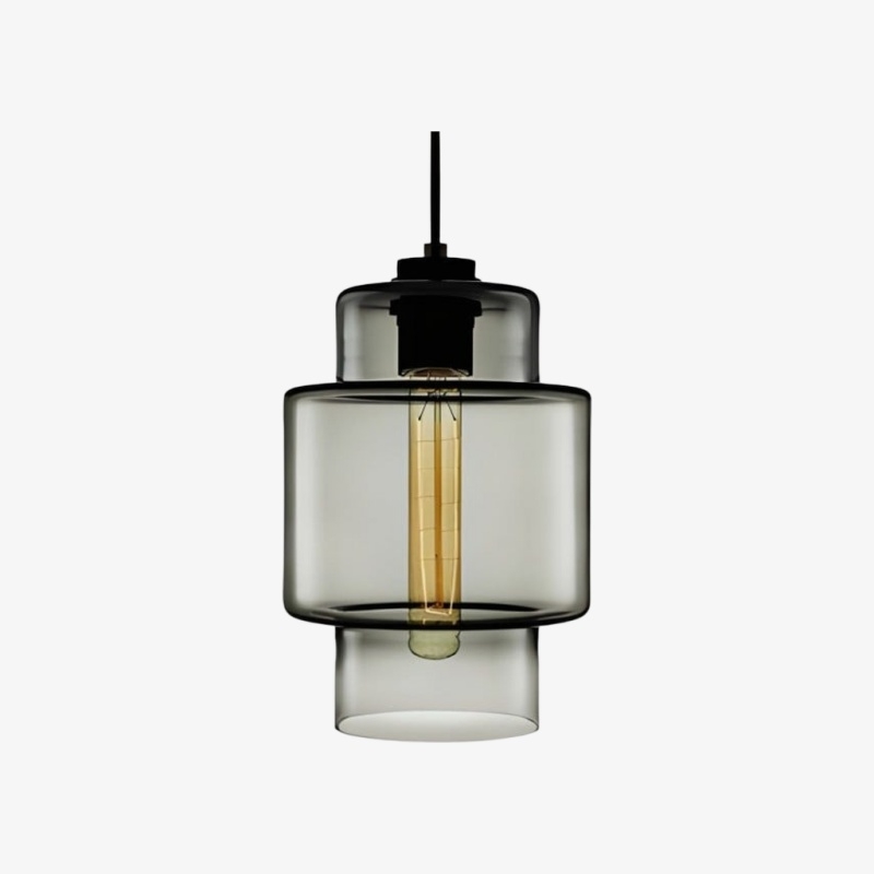 Modern Geometric Glass Pendant Light - Home Decor Multiple Colors Lighting S377