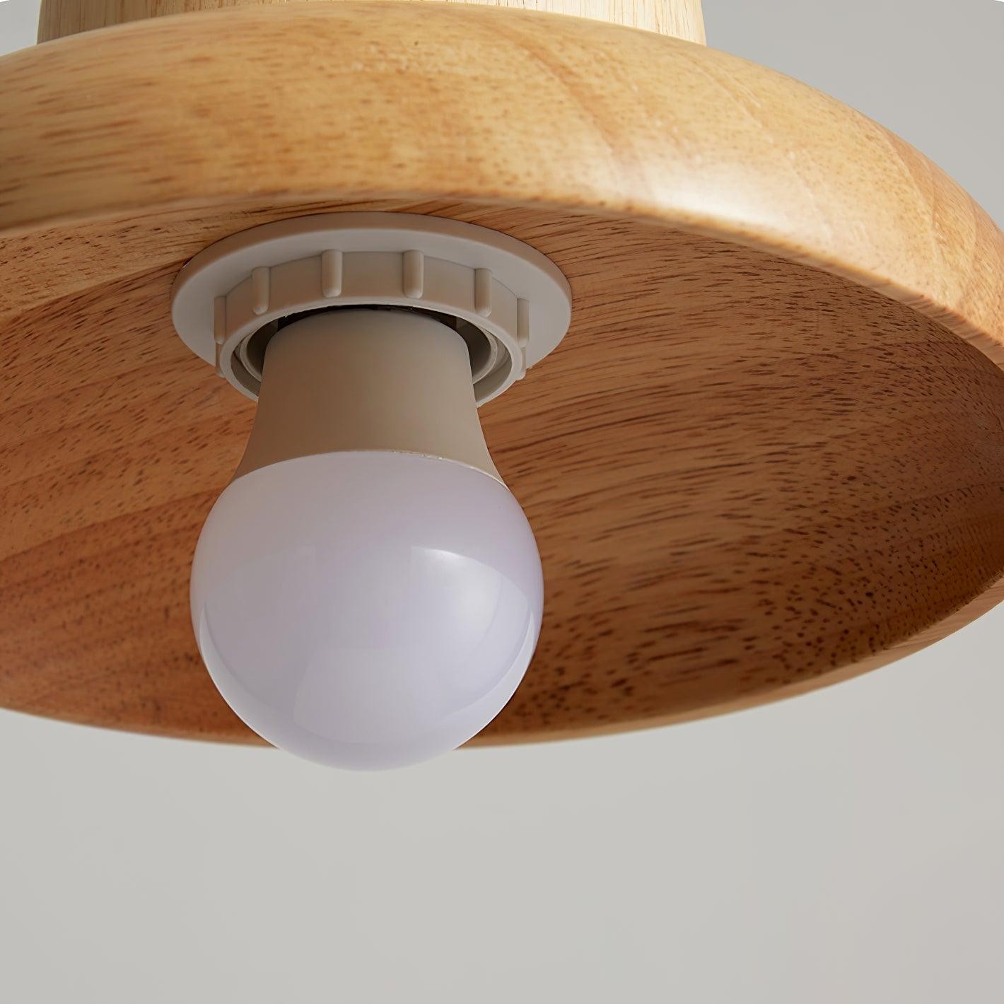 Wood Hat Pendant Lamp M195