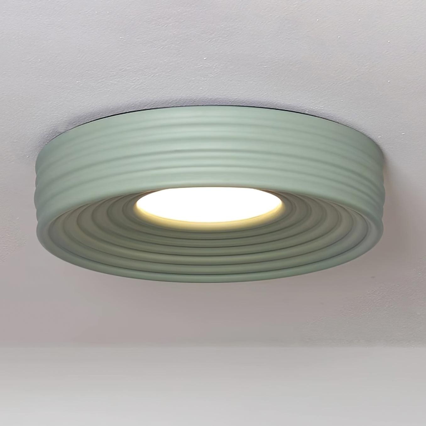 Cream Ribbed Three-color Changing Ceiling Light M290