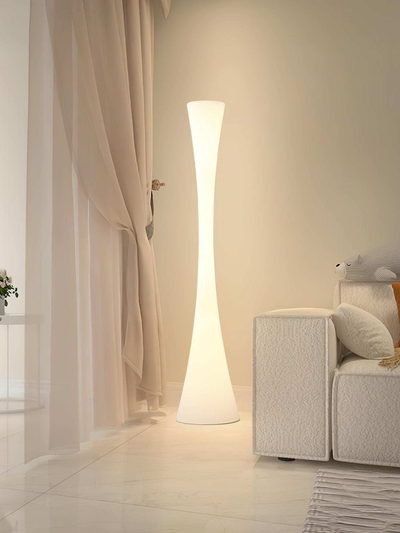 Romantic Simple White Column Floor Lamp G06