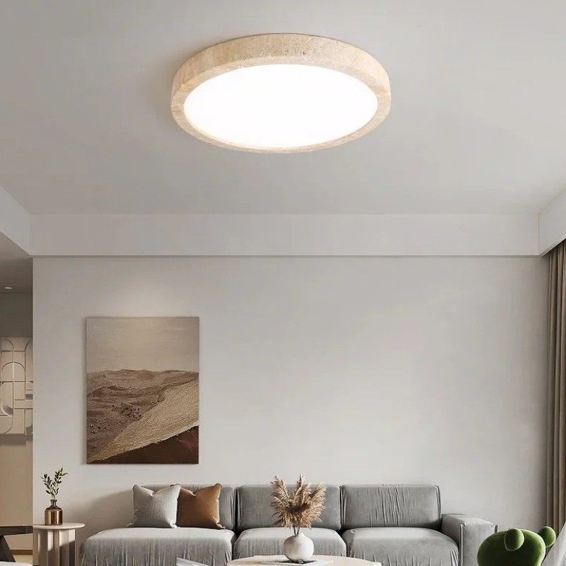 Round Ceiling Light - Nordic Travertine for Living Room S298