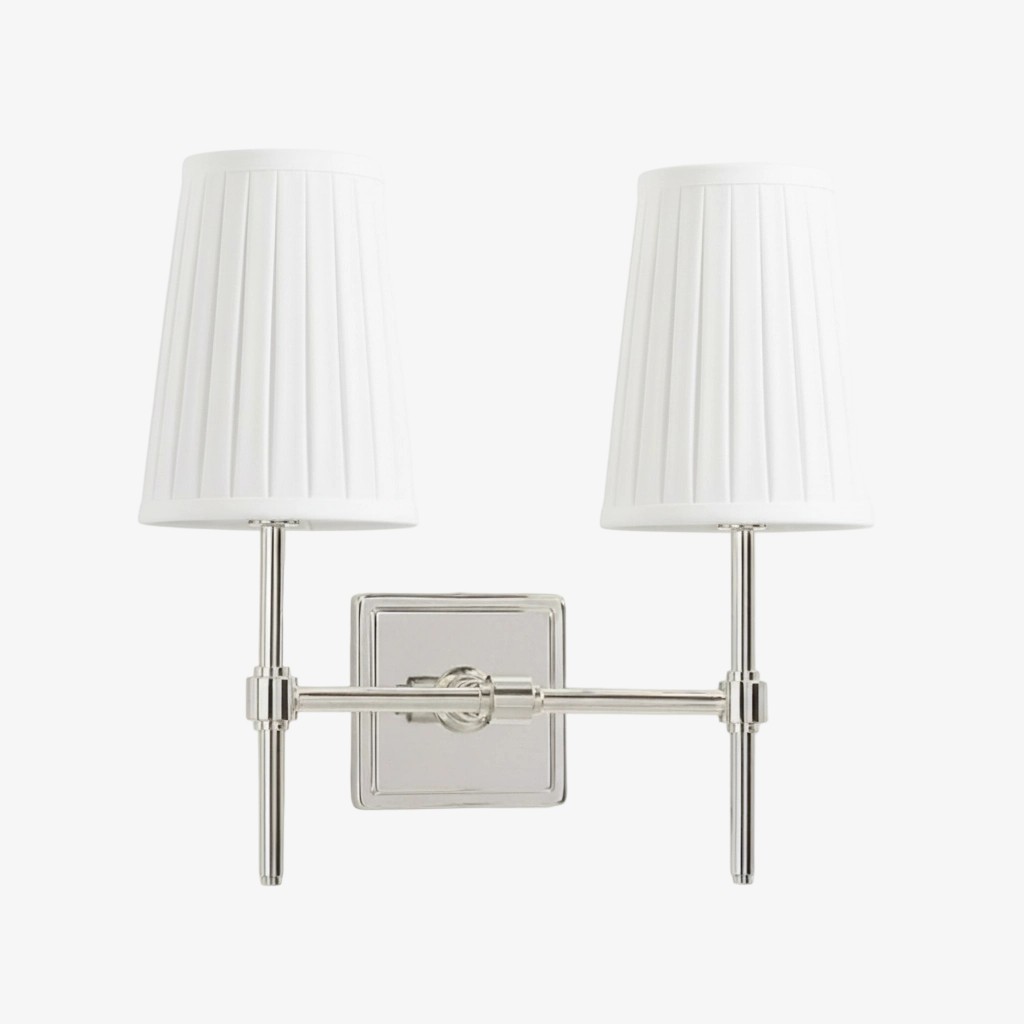 Derlina Stylish Retro Wall Lamp with White Linen Shades – Modern Industrial Design for Any Room T273