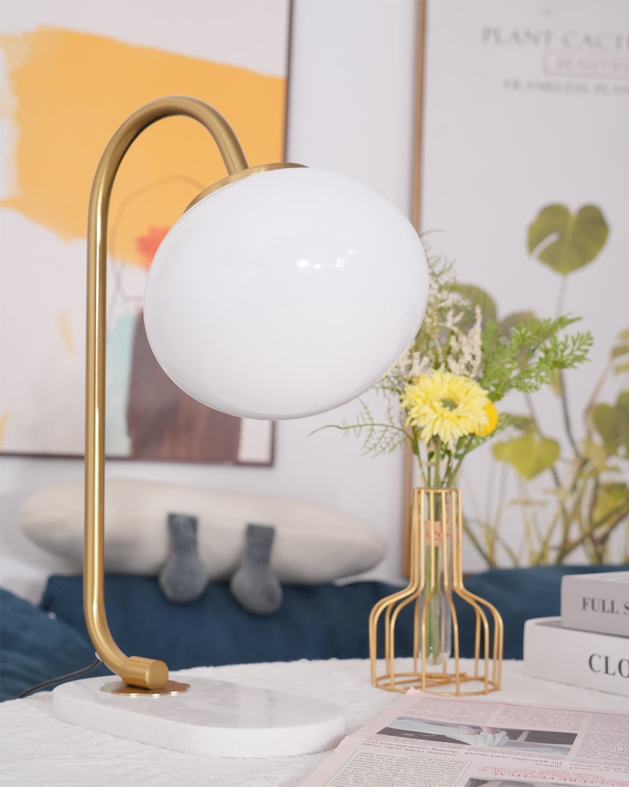 Nordic Mushroom Glass Bedside Table Lamp M236
