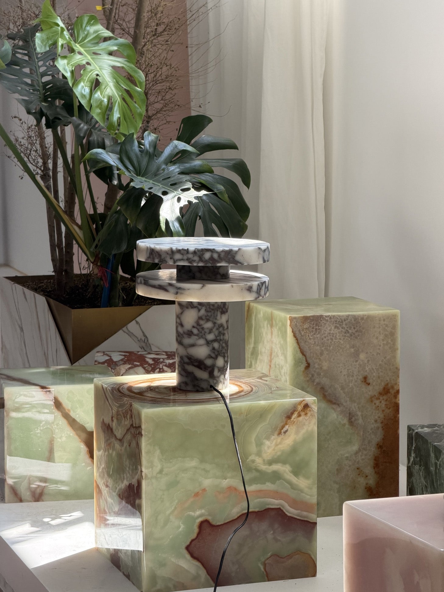 Pillar Marble Table Lamp T1791