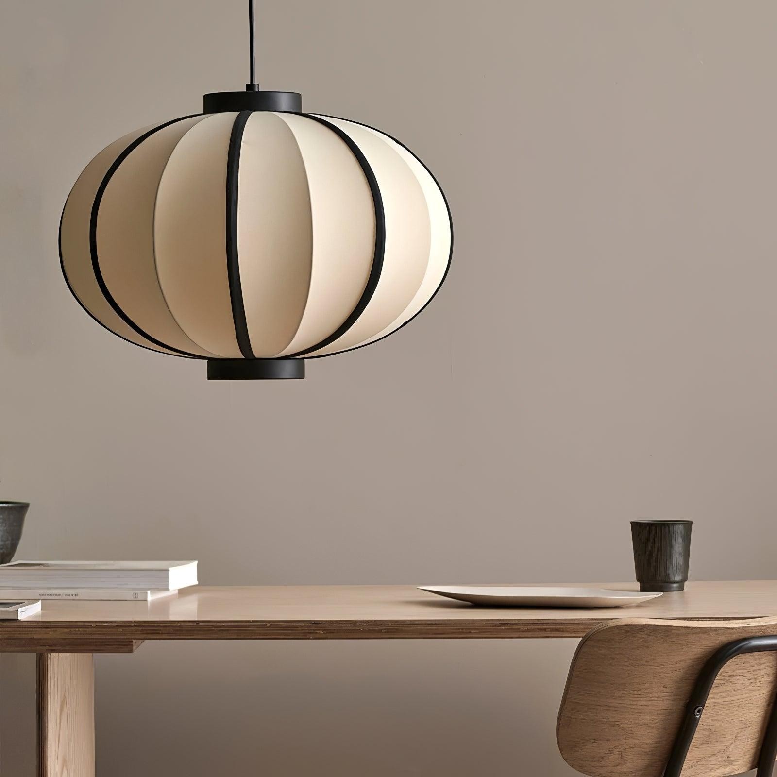 Minimalist Black and White Lantern Pendant Lamp M118