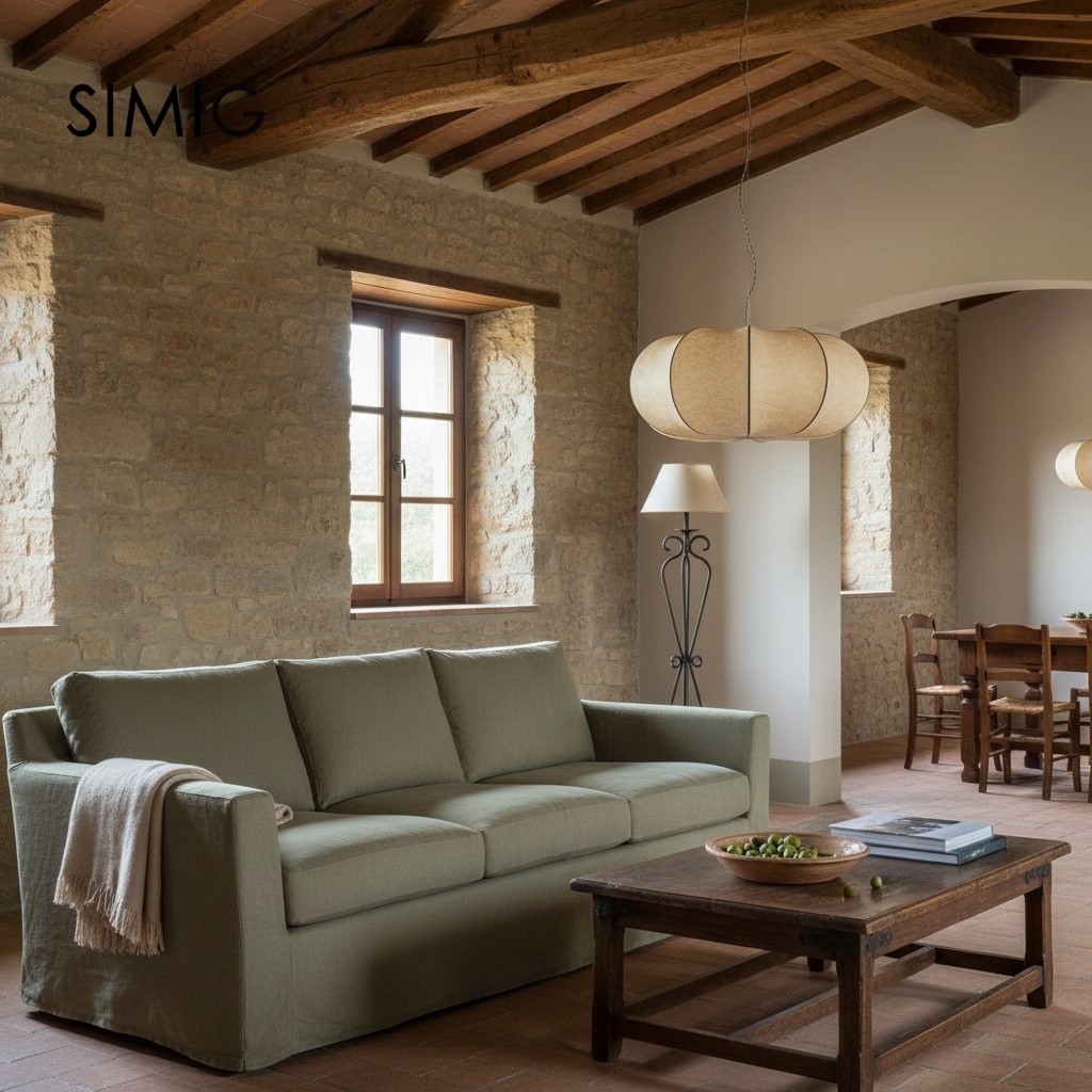 Modern Creative Flat Round Silk Pendant Lamp M25